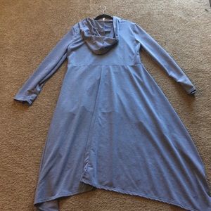 Dresses - Long Back Hooded Dress Dresses - Long Back Hooded Dress